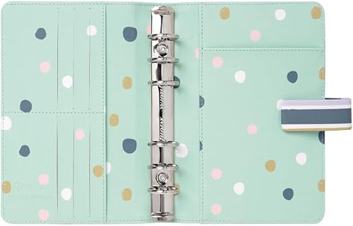 Filofax Good Vibes Organizer, Personal Size, Stripes - Smooth, Leather-Look, Six Rings, Week-to-View Insert, Multilingual (C022686)