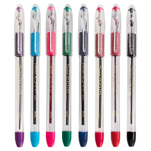 Pentel RSVP Ballpoint Pen, (1.0mm) Med Line, Blue Ink, 72pk Canister (BK91PC72C)