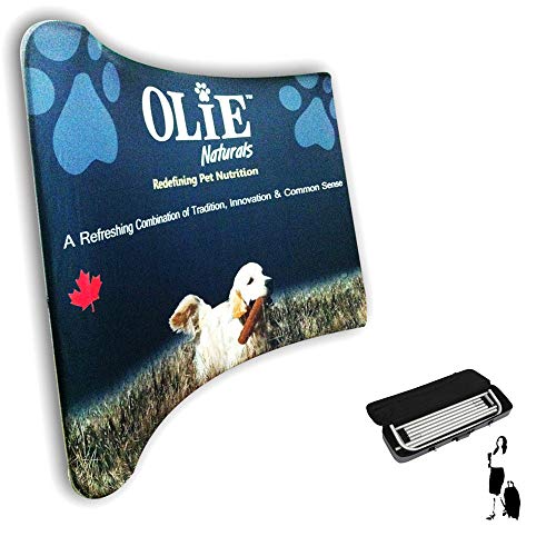 10ft Curved Trade Show Display Booth Graphics Included, Single Sided, Heat Transfer Fabric Tension Back Wall Displays Exhibit Banner