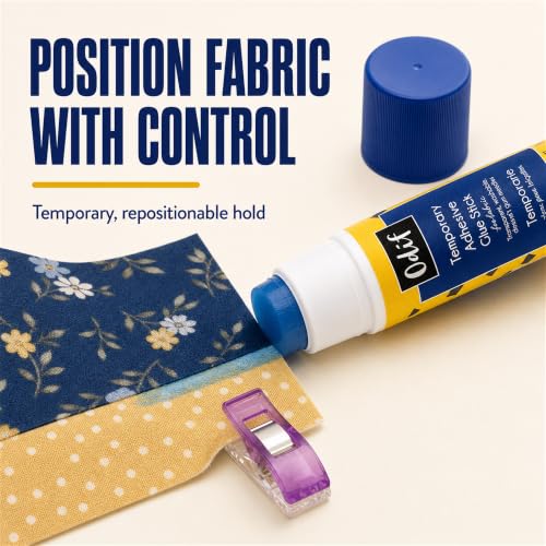 505 Temporary Fabric Glue Sticks (3-Pack) with 20 Pixiss Fabric Clips – Perfect for Sewing, Quilting, Appliqué, and Crafting Projects – Repositionable Adhesive for Fabrics, Fast Drying