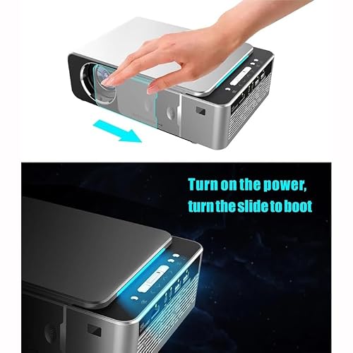 GVRMLDF Portable LED Projector Android Optional Video Beamer Support 4K 1080p Home Theater Cinema(E)