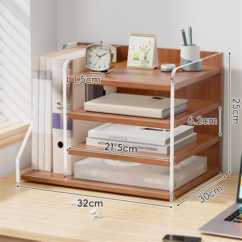 File Organizer 4 Tiers Office Desk Organizer Letter Tray A4 Paper Sorter Magazine File Holder