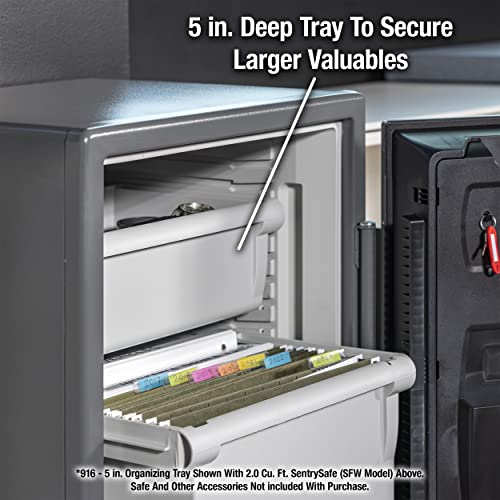 SentrySafe White Drawer Accessory for SFW205 Fire Safes, Adjustable Organizer for Valuables, 916