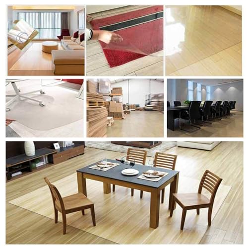 CSXCQM Office Chair Mat 0.04" for Carpeted Floor 36X48 48X59 71X87 PVC Floor Mat Plastic Chair Mat Carpet Protector Non-Slip Waterproof for Carpets Floor Desk Hallway Rectangle (Size : 87x335in)