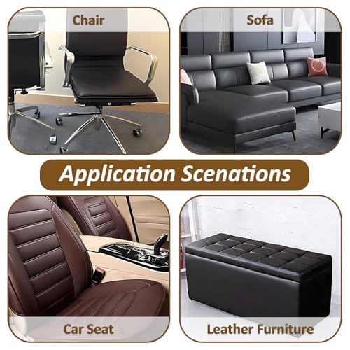 Fabric Adhesives Leather Fabric for Furniture Strong Adhesion Vinyl Repair Tape, for Sofas, Furniture, Car Seats, Office Chairs(Brown)