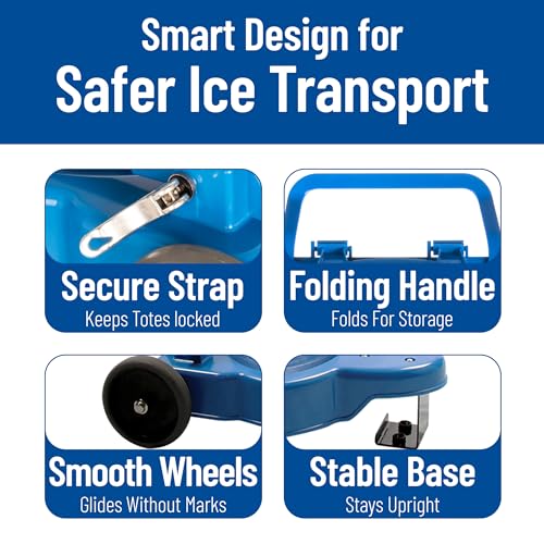 San Jamar SICART60 Saf-T-Ice Cart for use with 2 Saf-T-Ice SI6000