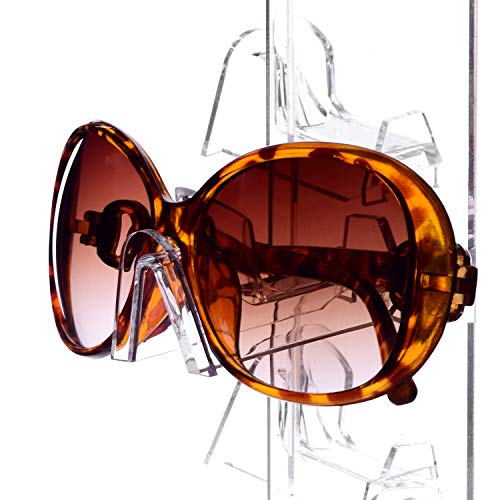 MOOCA Acrylic Rotating Eyewear Display Stand, Holds 20 Frames