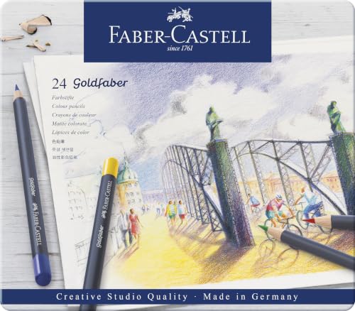 Goldfaber Colour Pencil in Metal Tin (Pack of 24)