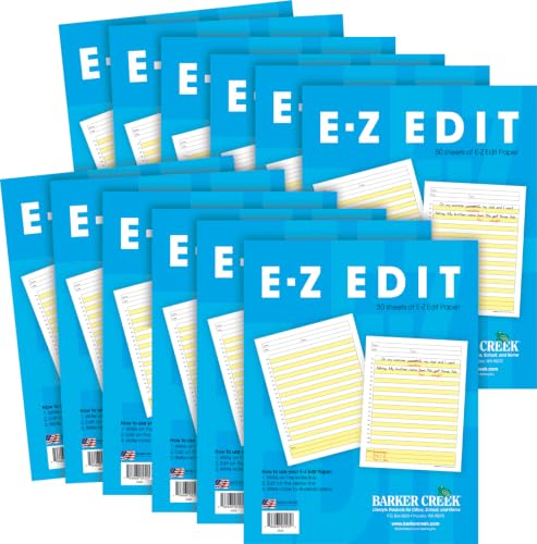 Barker Creek E-Z Edit Paper 12-Pack, 8.5" x 11", 600 Sheets (5505-12)