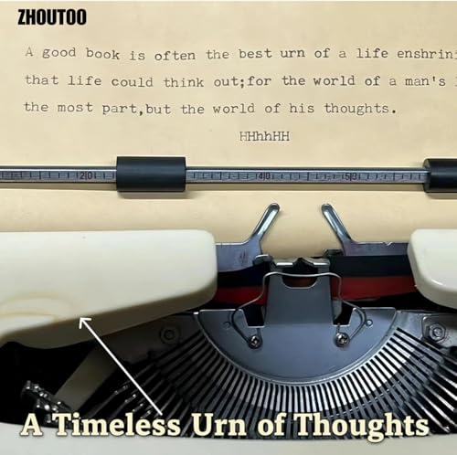 ZHOUTOO Vintage Mechanical English Typewriter with Original Carrying Case - Smooth Keys for Easy Typing - Manual Typewriter Ideal for Writers, Collectors, and Office Use
