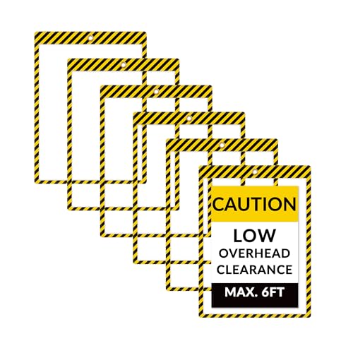 C-Line Safety Striped Shop Ticket Holders, Yellow/Black, 25/Box (44101)