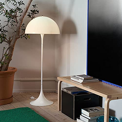 COOBATG Mushroom Modern Semi-Circular Floor Lamp - White Acrylic Round Shade for Living Room & Bedroom