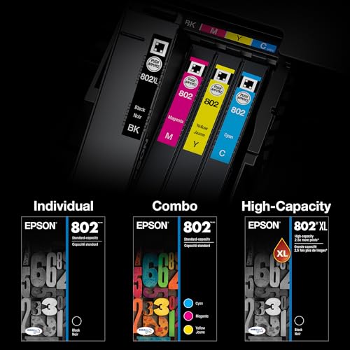 Epson 802 Genuine Ink Standard Capacity 3 Color Combo Pack T802520