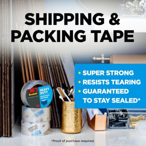 Wholesale CASE of 2 - 3M Scotch Clear-to-the-core Packaging Tape-Packing Tape, Heavy Duty, 1-7/8"x54.6 Yds., 36 Rolls/CT, CL