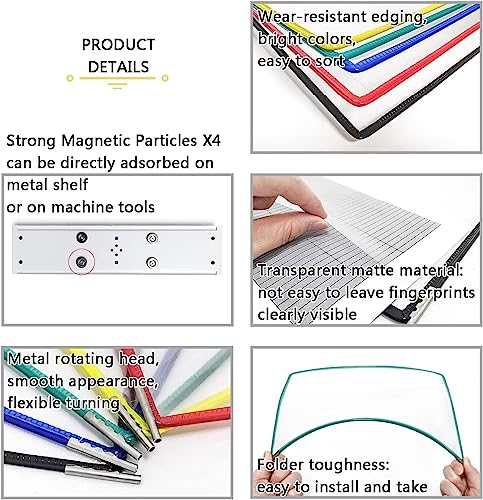 MWxpoSediR Catalog Display Rack,Wall-Mounted Reference System, Flip Chart Stand, A4 Letter Paper Size Magnetic Document Holder,(Color:Yellow)