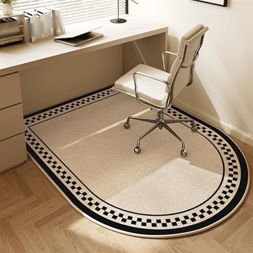 LVYUDS Bedroom Office Chair Mat for Carpet Dirt-Resistant Easy to Care, Office Floor Mat for All Kinds of Floors Anti-Slip Bottom Velvet Computer Chair Mat(180 * 120cm,Plaid B)
