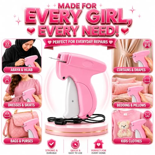 Loverscart Stitch Gun for Clothes, 10,000 Fasteners & 6 Needles