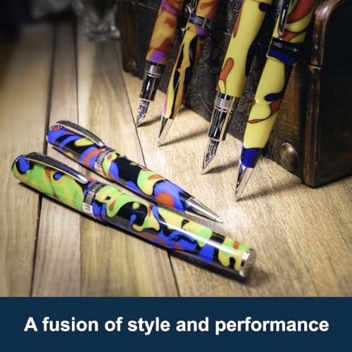 Monteverde USA People of the World Kuna Ballpoint Pen, Ergonomic Design, Polished Chrome Trim, Quality Resin, Cultural Writing Instrument