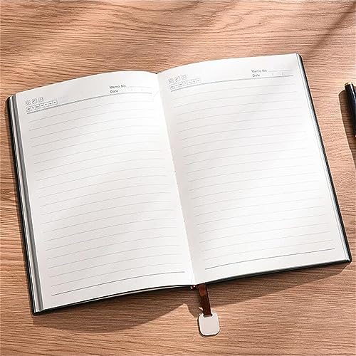 KMHJFXX A5 Color Striped Soft Leather Business Notebook, Diary, Office Student, 5 Sets
