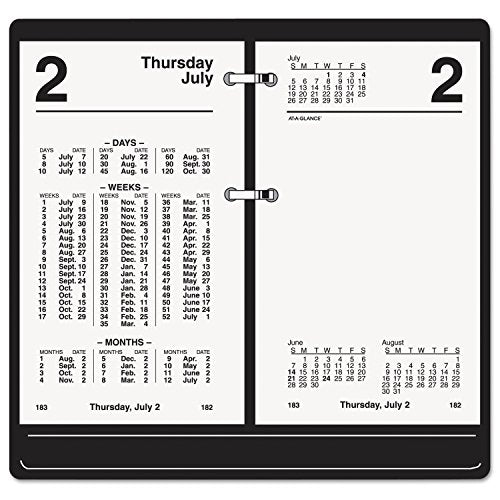 AT-A-GLANCE S170-50 Financial Desk Calendar Refill, 3 1/2" x 6", 2015