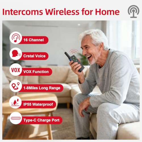 CallToU Caregiver Pager Wireless Alert Button Home Wireless Intercom System