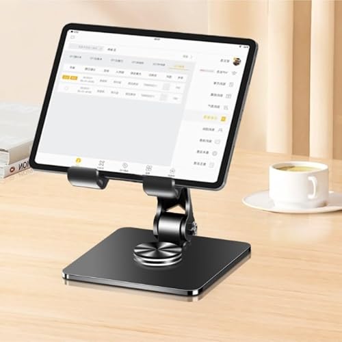 BXFIRS Black Book Stand 360° Rotation Lifting Lowering Reading Rack Carbon Steel Silicone Holder