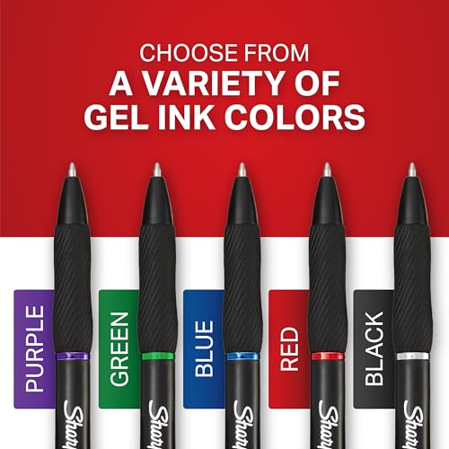Sharpie S-Gel Pens, Medium Point (0.7mm), Blue Gel Ink, 36 Count - Writing, Note-Taking, Office Supplies, No Smear, No Bleed
