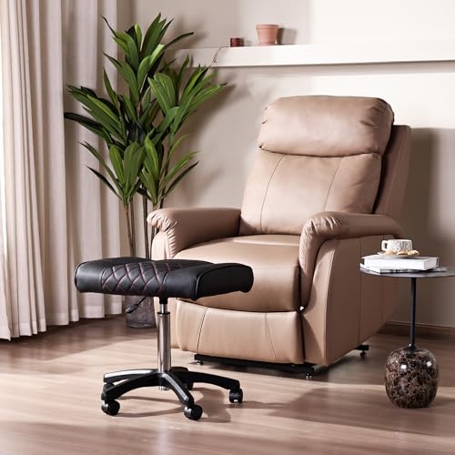 Frassie Footrest Stool Under Desk Mobile Gaming Foot Stool with Wheels