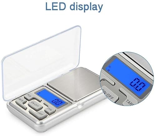 USZWBY Mini Electronic Scales 0.01G/0.1G Pocket Digital Scale for Gold Sterling Silver Jewelry Balance Gram Weight Scale for School Travel (200G/0.01G)