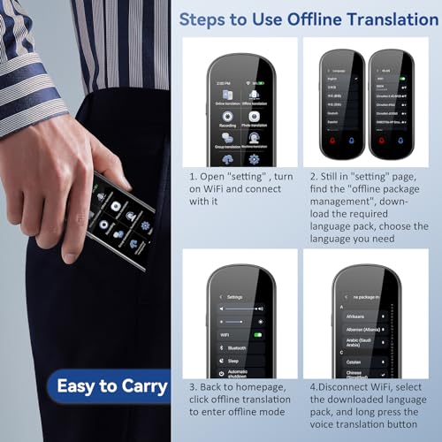 Language Translator Device No WiFi Needed, 138+ Languages Translation in Real Time