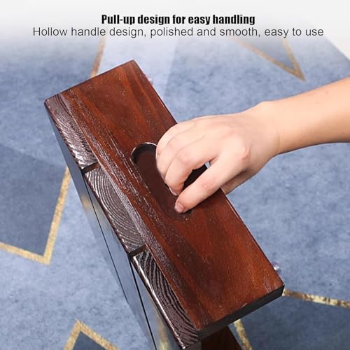 Wooden Step Stool - Non-Slip Mat Included, 1-Step Portable Stool for Adults, Kids & Seniors | Indoor/Outdoor Use for Bathroom, Kitchen, Bedroom