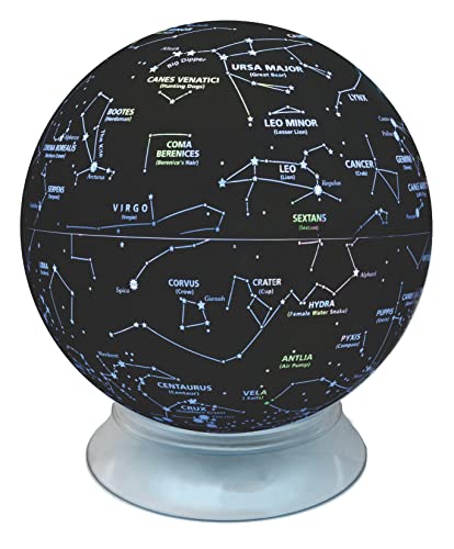 Replogle Day/Night Illuminated 12" Diameter Augmented Reality Kids Globe With Free Mount Base And Two Way Map And Touch Light Control