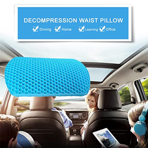 YMGSCC Back Support Cushion Honeycomb Lower Back Relief Gel Lumbar Support Back Cushion Pad for Home Car Office Wheelchair