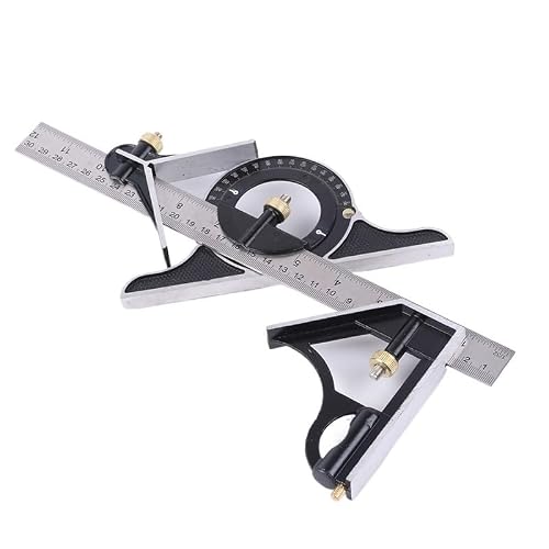 TEDILUVI Multifunctional Combination Square 90 Degree Protractor 45 Mobile Angle Ruler Woodworking