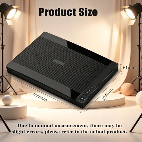 A3 Flatbed Scanner, 2400x2400 Dpi Photo and Document Scanner with LED Fill Light, OCR Text Recognition, Automatic Cropping, for Photos, Documents