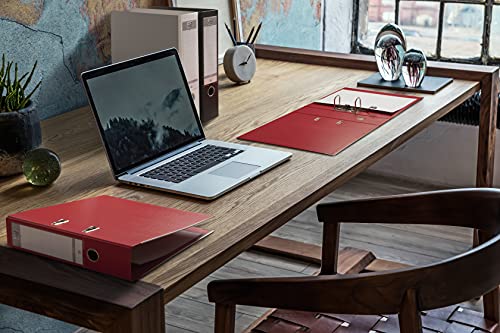 Oxford Set of 3 Smart Lever Arch Files A4 XL Spine 80mm 2 Rings Capacity 750 Sheets Black Red and Blue Polypro Cover
