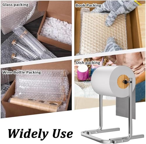 MegLob Heavy-Duty Bubble Wrap Dispenser Featuring A Sturdy Vertical Iron Frame; Suitable for Bubble Wrap Rolls and Foam Packaging Wrap—Ideal for Factory Packing and Shipping Stations,75cm