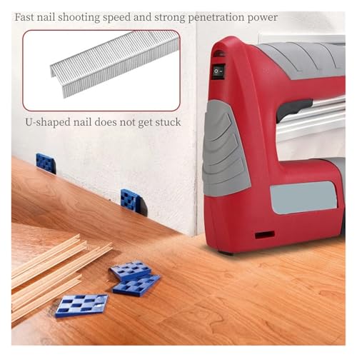 Professional Heavy Duty Stapler Electric Nail Gun Cordless Furniture Staple Gun Rechargeable Lithium Battery Nailer Stapler Use for Woodworking