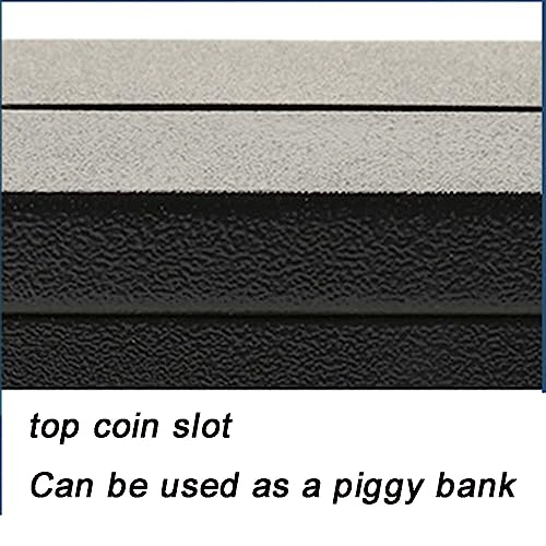 Dntum Safe Home Mini Electronic Anti-Theft Fingerprint Password Coin-Operated Safe Suitable for Hotel Apartment Dormitory,Black