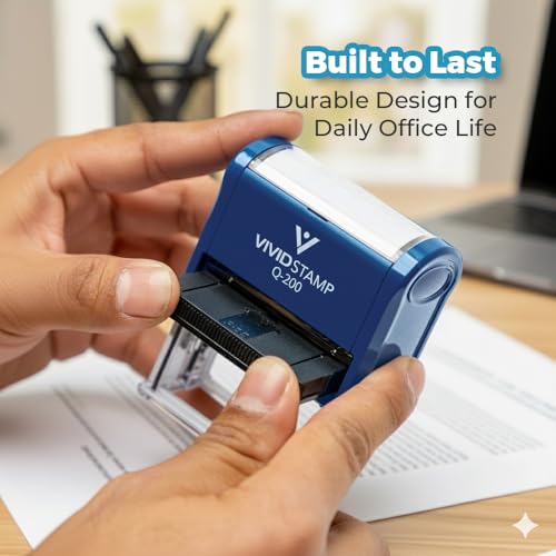 Accepted/Rejected by Date Self Inking Rubber Stamp - 2 Pack (Blue Ink/Red Ink) Large (10 pcs)