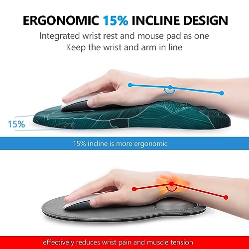 Laokiiy Ergonomic Mouse Pad with Wrist Support and Keyboard Wrist Rest Set