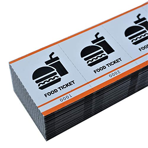 Custom Drink Tickets - Personalized Mini Tickets for Beverages or Admit One with Your Logo (Orange, 5000)