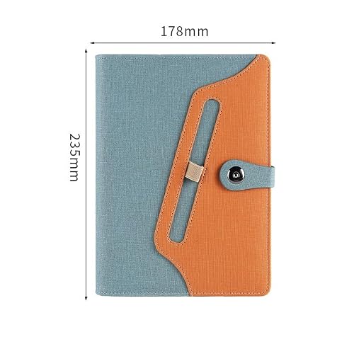 ASWRTYJO A5 Hand Gift Loose-leaf Business Notebook Set Office Notepad(Gray)