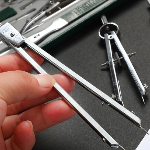 Compass Geometry Tool 30 Piece Compass Set Math Geometry Tool Set with Lead Refill Protractor, Multifunctional for School Home and Office Tools Drafting Tools Geometry Tool Set