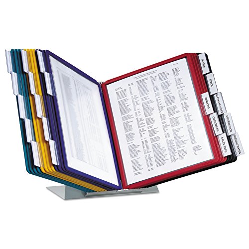 Durable Desktop Reference System, 20 Double-Sided Panels, Assorted Colors