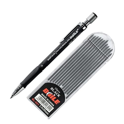 2.0mm Mechanical Pencil Set 2B For Drawing Writing Instrument Stationery(D)
