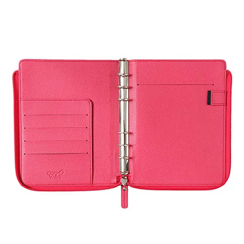 Quovadis Personal Organizer Cover, Bible Size, L Zip, Timer 17, Club, Flamboise qv93602rofran
