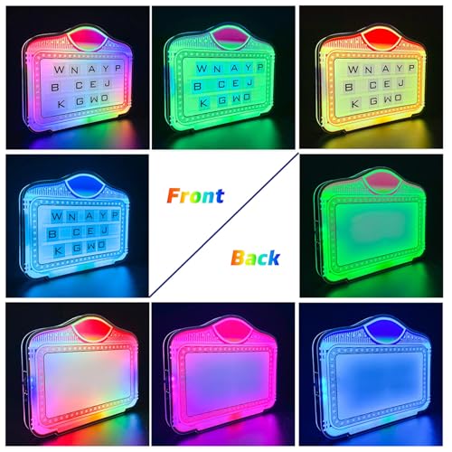 LED Bottle Service Neon Signs, Color Letter Billboard, Handheld Light Box Presenter with Changeable Letters & Numbers for Large Night Club Birthday Decor