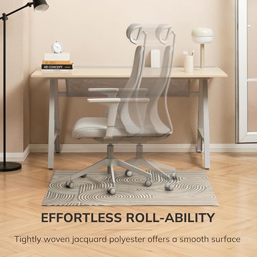 Anji Mountain 48" x 36" Rug'd Office Chair Mat for Carpet & Hardwood Floor