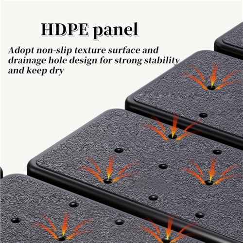 ShdiMcma Step Stool with Double Handle for Elderly, Heavy Duty Step Stool for Adults, Adjustable 2-Stepping Stool with Non-Slip Platform, Extended Step Stools for Bedside, Kitchen, Bathroom